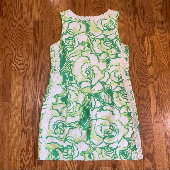 Lilly Pulitzer Mila Resort White & Green Heartbreaker Lace Detail Shift Dress - Picture 8 of 14